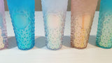 Studded Embossed Water Bottle with Straw - 720ml - Pack of 1