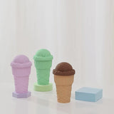 Ice Cream Shaped Water Bottle with Straw – 500ml - Pack of 1