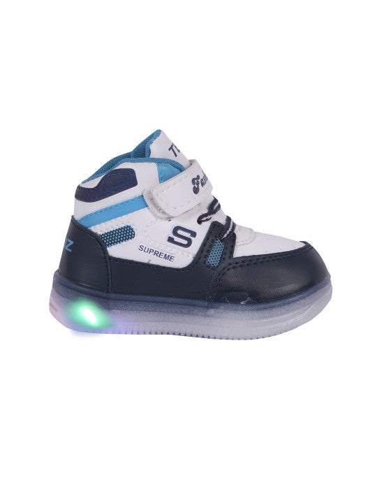 Kids' White LED Slip-On Sneakers