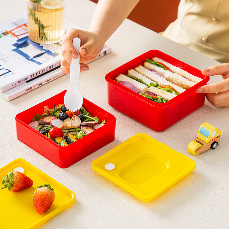 Lego Double Layer Decker Lunch Box | Blue Color-1500ml | Stackable, Leak-Proof Bento for Kids & Travel