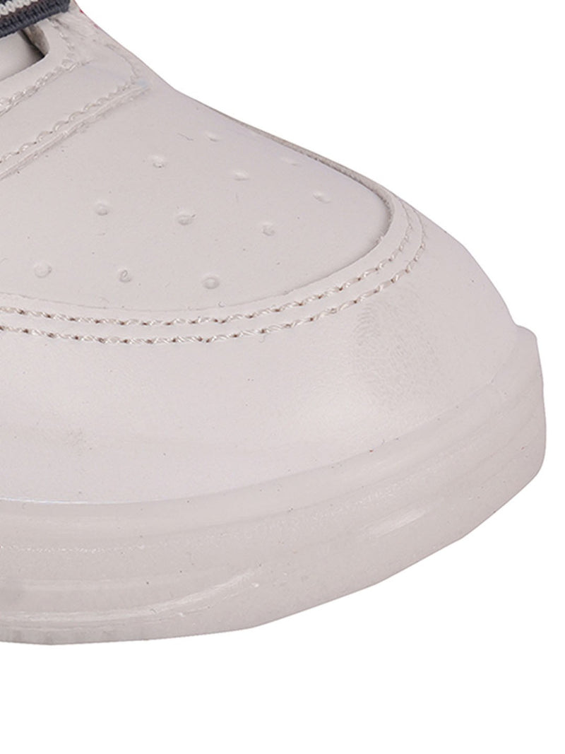 Kids' White Velcro Sneakers with LED Detail for Everyday Style