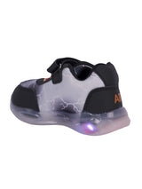 Kids' Black LED Sneakers with Velcro Fastening