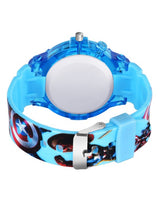 Boys Printed Dial & Straps Analogue Watch Captain America SkyBlue