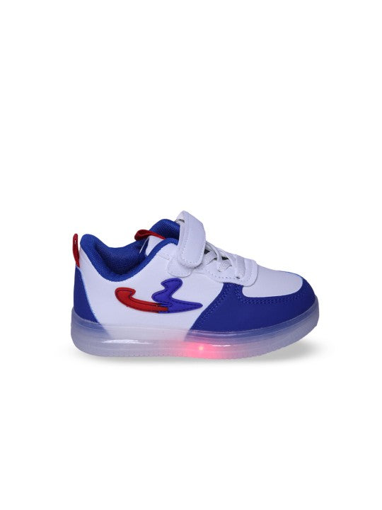 Kids' Blue LED Sneakers with Velcro Strap