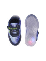 Kids' Navy Blue LED Sneakers with Velcro Fastening