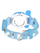 Girls Patterned Dial & Straps Analogue Watch Cinna Blue