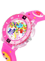 Girls Patterned Dial & Straps Analogue Watch Barbie DarkPink