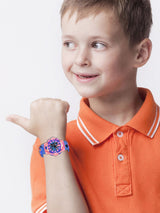 Boys Printed Dial & Straps Analogue Watch Captain Black