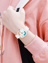 Unisex Kids Analogue Watch - Light Pink Dial & Strap